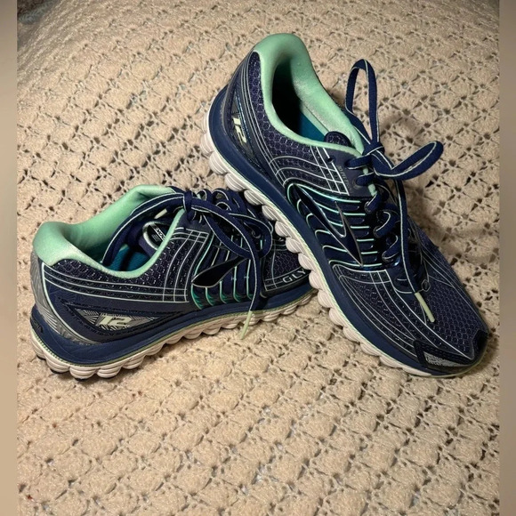 Brooks Shoes - Brooks Glycerin 12 Navy Athletic Running Shoes 1201601B453 Women's US 8.5 B